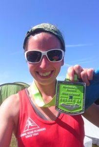 Gemma Scougal with her medal of the end of Endure24 Leeds 2018